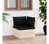 Vidaxl Canapé D'angle Palette De Jardin Avec Coussins Épicéa Imprégné