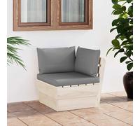 Tuinhoekbank met kussens pallet geÃ¯mpregneerd vurenhout3063349
