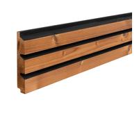 Épicéa thermo-traité, profil de façade en bois massif avec des bandes noires CAR10, 25x140 mm - 2390 mm