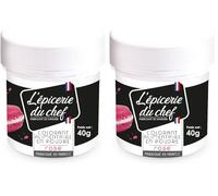 Epicerie du Chef Colorant Artificiel en Poudre Rose 40 g (Lot de 2)