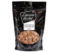 Epicerie du Chef Palets de Chocolat au Lait 500g - Chocolat de Couverture pour Desserts, Pâtisseries, Gâteaux, Glaçages - Ingrédient 35% cacao minimum - EDC8633