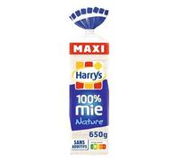 Epicerie HARRYS - 100% Mie Pain De Mie Sans Croûte Nature Maxi 650G - Lot De 4 - Livraison Gratuite