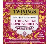 Epicerie sucrée - Infusion Ayurvédique Fleur de Sureau Framboise Hibuscus 20 Sachets - Lot de 4 - Offre Spéciale