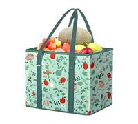 Épiceries Sacs Réutilisables, Sacs À Provisions Pliables avec Poignée, Fourre-Tout De Rangement Robuste, Pliables Et Économiques D'espace, Poignées Confortables, 33x33x27cm, pour Faire du Shopping