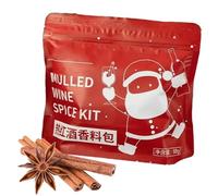 Épices Bio pour Vin Chaud, 4 Sachets de Thé Thermoscellés, Sans OGM, Mélange D'épices pour Vin Chaud avec Bâtons de Cannelle, Anis Étoilé et Clou de Girofle(88g)