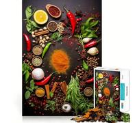 Épices, Nourriture et Cuisine, Puzzle de 1000 pièces pour Adolescents, défi cérébral, Jeu à Partager, découpe Nette, Surprise chaleureuse 50x75cm