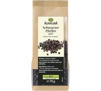 Épicez avec Élégance: ALA NATURAA Poivre Noir Biologique en Grains 70g - Saveur Intense et Authentique pour une Cuisine Gourmande - Issu de l'Agriculture Bi - Le Lot De 4