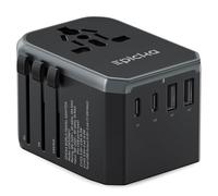 EPICKA Adaptateur de Voyage Universel 17W avec 2 Ports USB A et 2 USB C pour Allemagne, États-Unis, Royaume-Uni, Japon, Thaïlande, Australie TA-104e