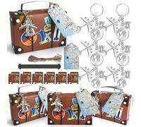 ePicsoa Lot de 10 mini valises de voyage pour bons ou argent dans une mini valise en carton - Coffret cadeau pour mariage, fête, anniversaire, anniversaire