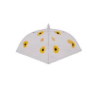 Epicurean Europe Cloche en Polyester avec Cadre en Acier plaqué Zinc Motif tournesols Jaune/Noir 30 x 30 cm