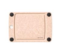 Epicurean Planche à découper tout-en-un avec pieds antidérapants et rainure pour jus, 25,4 x 17,8 cm, naturel/noir