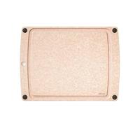 Epicurean Planche à découper tout-en-un avec pieds antidérapants et rainure pour jus - 49,5 x 36,8 cm - Naturel/noir