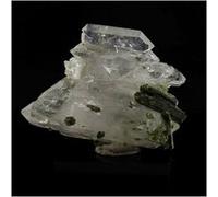 EPIDOTE + QUARTZ - Pierre Naturelle en Provenance de France, Bourg d'Oisans - Pierre de guérison et de croissance spirituelle, énergie positive 40.5