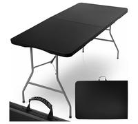 Epifit Table de jardin pliante de 180 cm avec plateau en polyéthylène haute densité et structure en acier solide - Pliable, résistante aux intempéries et portable pour jardin, terrasse, camping, fêtes