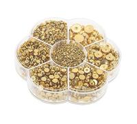 EPIGEIST 1 boîte Perles Décoratives Demi Perles Nacrées Blanches pour Ongles Accessoires DIY et Polyvalents pour Bijoux Vêtements et Coiffure