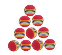 EPIGEIST 10 pièces Balles Arc-en-Ciel Mousse EVA pour Chiots et Chatons Balle Rebondissante Légère pour Jeu Intérieur et Entraînement