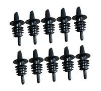 EPIGEIST 10 pièces Becs Verseurs PVC pour Bouteilles de Vin et Spiritueux Pratiques et Durables Design Angle pour Versement Facile de Noir