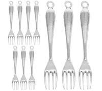 EPIGEIST 10 pièces Charms Fourchette Métal Vintage pour Fabrication de Bijoux DIY Pendentifs Miniatures pour Colliers Bracelets Accessoires Artisanat Cuisine