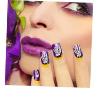 EPIGEIST 10 Pièces Décalques Ongles Crâne Main Manucure DIY Décoration Art Ongles Halloween Nail Art Jour Morts