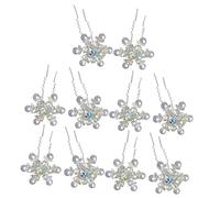 EPIGEIST 10 pièces Épingles à Cheveux Forme U Mariage Accessoires Coiffure Mariée avec et Perles Décorations Élégantes pour Fête Bal et Cérémonie