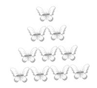 EPIGEIST 10 Pièces Mini Clips Décoratifs pour Sapin de Noël Accessoires Festifs et Résistants pour Décoration Sapin Noël Ornements Miniatures pour Blanc