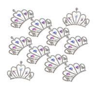 EPIGEIST 10 Pièces Mini Couronnes Strass Flatback Embellissements Cristal pour DIY Bijoux Accessoires Cheveux Femmes