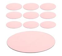 EPIGEIST 10 Pièces Miroir Rond 10cm Surface Miroir Douce Finition Or Rose Dos Autocollant en Acrylique Léger et Réutilisable pour Coiffeuse Salle de Bain