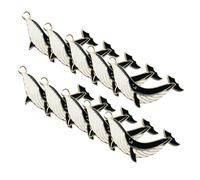 EPIGEIST 10 pièces Pendentifs Baleine DIY Breloques Charmantes pour Bijoux et Porte-clés Accessoires Décoratifs pour Bracelets et Sacs Couleur Vif