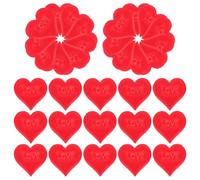 EPIGEIST 100 Pétales Confettis Rouges en Éponge Forme Cœur 3,5 Cm pour Décoration Mariage Saint-Valentin Shower Fête Table