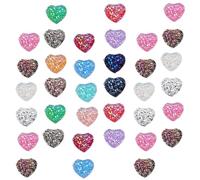 EPIGEIST 100 pièces Autocollants Forme Cœur Résine DIY Matériel Bijoux Décoratifs Stickers Plates pour Décoration Saint Valentin Table Mariage