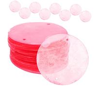 EPIGEIST 100 Pièces Fritillaria Shell Slices coquilles en vrac breloque coquillage rond pour forme rêve bleu Bijoux de charme en coquille tranches de coquillages bricolage perle ronde rose