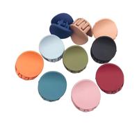 EPIGEIST 10pcs Mini Pinces à Cheveux Rondes en Acrylique Antidérapantes Confortables pour Filles Accessoires Coiffure Festivals et Photos Couleur Aléatoire
