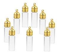 EPIGEIST 10pièces Bouteilles Miniatures Verre Pour Souhaits De Jarres Avec Capuchons Décoration Suspendue Et Stockage De Souvenirs