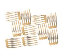 EPIGEIST 10pièces Lot De Petits Peignes à Cheveux Latéraux Pour Femmes Barrettes Miniatures Dorées Pour Mariages Et Accessoires Diy Peignes à Cinq Dents Pour Coiffures Élégantes