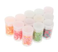 EPIGEIST 12 boîtes Boîtes de Tranches de Fruits Argile pour Décoration Ongles DIY Accessoires Nail Art et Artisanat et Fille