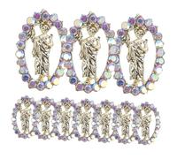 EPIGEIST 12 Pièces Case de téléphone portable de Jesus Relief charmes d'ongles de manucure charmes d'ongles saint valentin