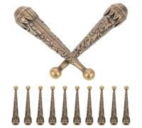 EPIGEIST 12 pièces Embouts Métalliques Longs pour Bolo Tie Accessoires DIY pour Décoration Cravate et Remplacement de Cordons Motifs Vintage Américains pour Bijoux et Artisanat