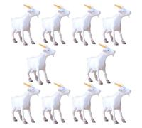 EPIGEIST 12 pièces Figurines Miniatures Chèvre et Mouton PVC Lot de Modèles Réalistes pour Décorations DIY Micro Paysages et Gâteaux Artisanat Soigné et Résistant pour Scènes Campagne