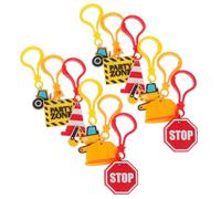 EPIGEIST 12 Pièces Mini Construction Keychains For Plastic Engineering Key Rings Building Theme Party Favors Car Keychain Accessories For Birthday Celebrations