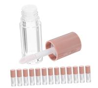EPIGEIST 14 pièces Lot de Tubes Transparents pour Gloss à Lèvres Plastique avec Baguettes Réutilisables et Étanches pour Soin des Lèvres Maquillage Portable et Voyage