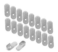 EPIGEIST 18 Pcs Base de Poteau à vêtements siège de Bride de Tringle à vêtements Support de Rack -Robe équerre de Fixation Alliage de Zinc