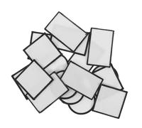 EPIGEIST 18 pcs Lot de Patches Thermocollants Sublimation Tissu Blanches pour Repasser et Coudre Écussons Rectangulaires Ronds et Carrés pour Réparation et Décoration Vêtements Sacs