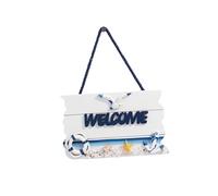 EPIGEIST 1pièce Panneau De Bienvenue Bois Plaque Accroche Porte Méditerranéenne Personnalisable Pour Maison Cabane Ou Salle De Classe