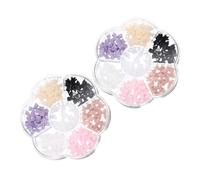 EPIGEIST 2 boîtes Boîtes de Charms à Ongles Décorations Manucure Durables Assortiment Varié pour Nail Art Créatif et Perles Décoratives