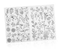 EPIGEIST 2 feuilles Stabilisateurs de Broderie Hydrosolubles avec Motifs Floraux Délicats Pochoirs pour Réparation et Création sur Vêtements et Décoration