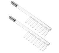 EPIGEIST 2 Pièces Accessoire Remplacement Tube Verre Transparent pour Baguette Haute Fréquence Visage et Cheveux Compatible Électrode Peigne Croissance Sécuritaire