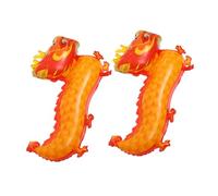 EPIGEIST 2 pièces Ballon Dragon Chinois Orange pour Décoration Fête An Résistant pour Festival Printemps et Anniversaire