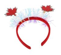 EPIGEIST 2 Pièces Bandeaux Cheveux Fête Canada avec Érable Tinsel Accessoires pour Filles Décorations Capillaires Festives Confortables et Faciles à Porter