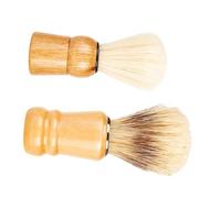 EPIGEIST 2 pièces Brosse à Barbe Poils Sanglier Manche Bois Accessoire Rasage Salon Homme et Légère Cadeau Pratique pour Fête des Pères