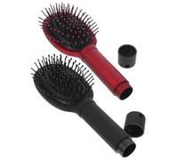 EPIGEIST 2 pièces Brosse à Cheveux Multifonction avec Compartiment Secret Rangement Discret pour Bijoux et Rouge et Noir Design Portable et Sécurisé Voyage